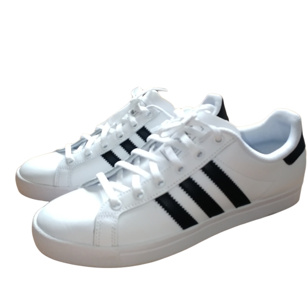 ADIDAS Coast Star J Walking Shoes White Sneakers Sportswear Leather EE9698 - Picture 2 of 14